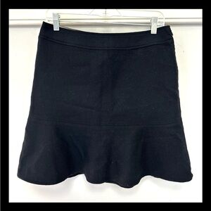 Y2K Black Wool Mini Skirt